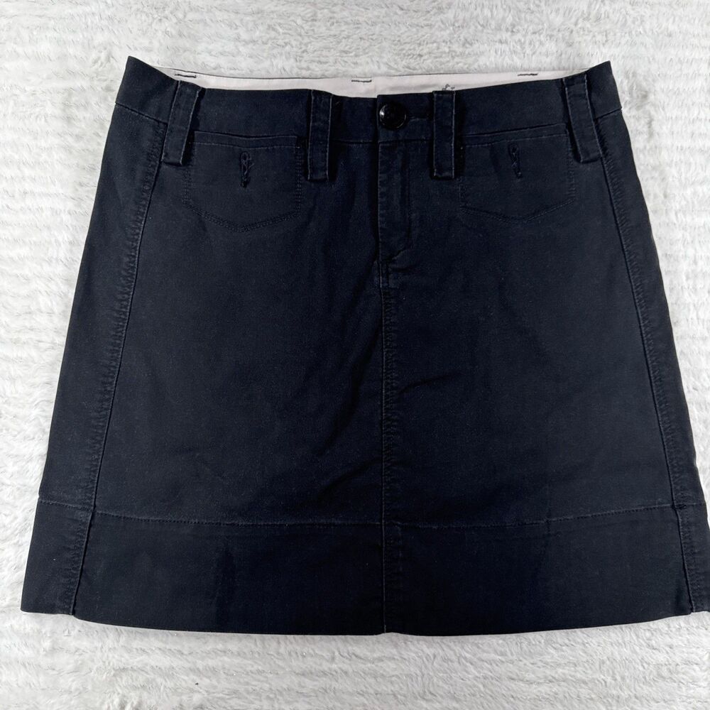 Anthropologie-Paper Boy Black Solid Mini Skirt Women’s Size 4